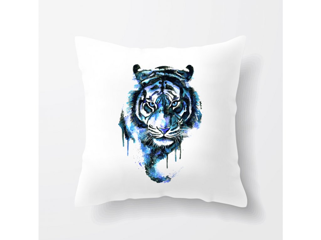 Vankúš modrý tiger