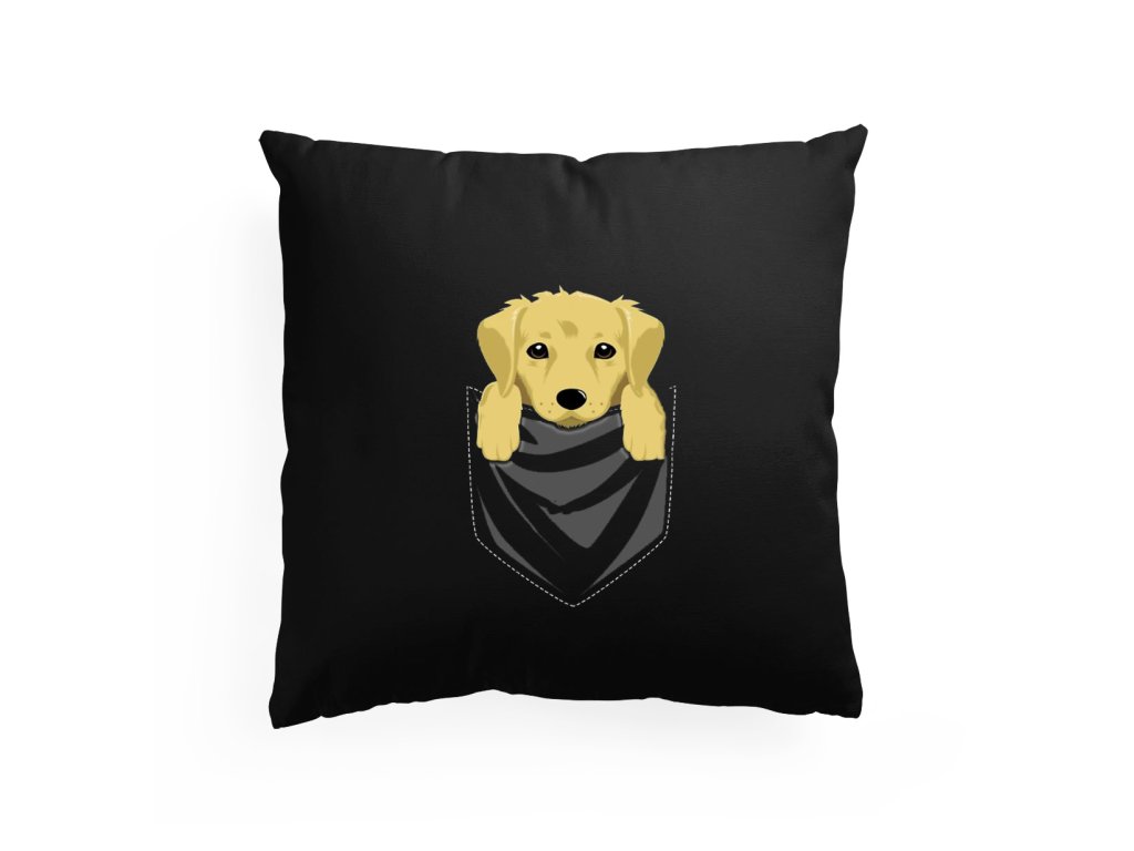 Vankúš zlatý retriever do vrecka