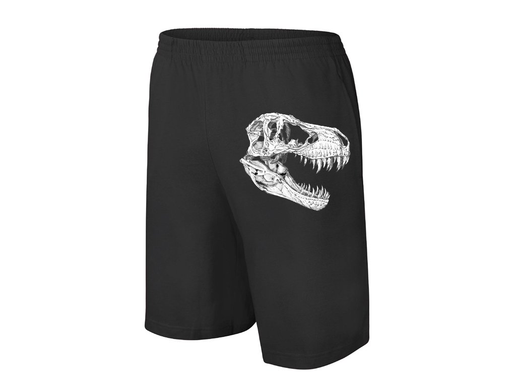 Pánske/detské šortky T-rex s lebkou