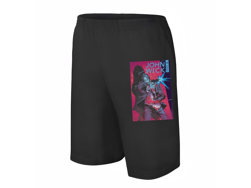Pánske/detské šortky John Wick v komiksovej forme