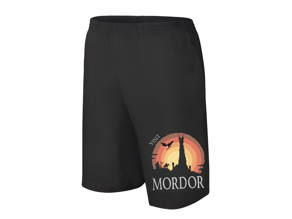 Pánske/detské krátke nohavice Pán prsteňov - Navštívte Mordor