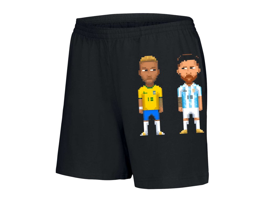 Dámske šortky Pixel Rivals Neymar vs Messi