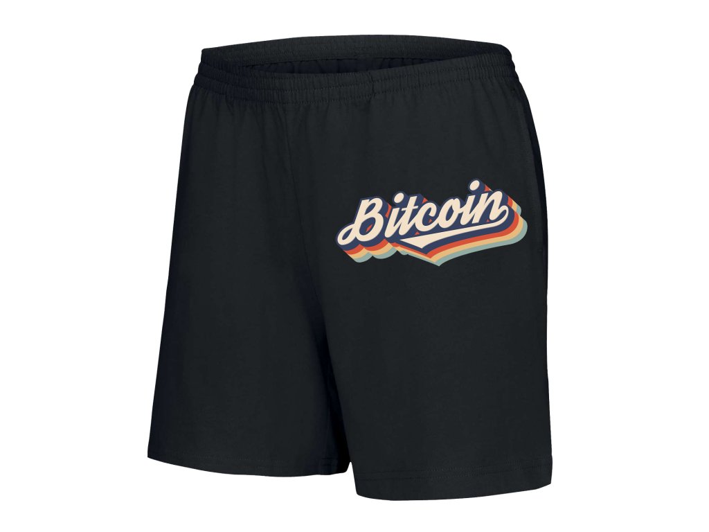 Dámske šortky Bitcoin dúhový vzor