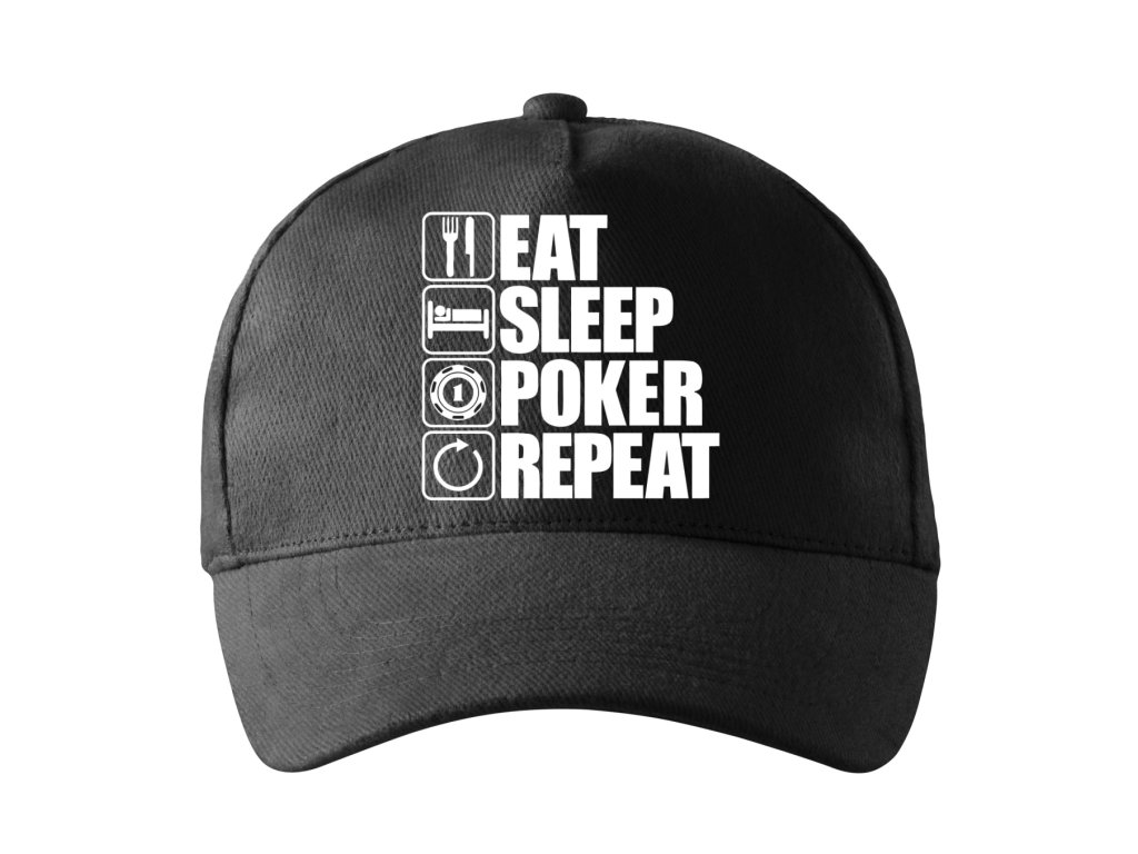 Šiltovka Jesť, spať, poker, opakovať