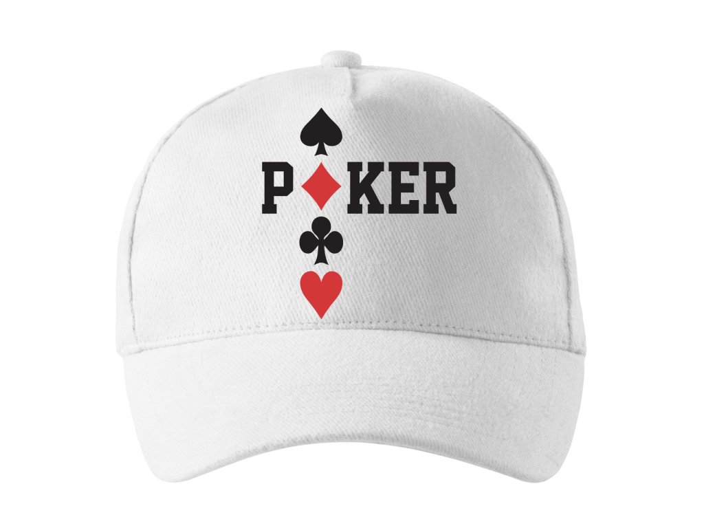 Poker šiltovka, káro, pika, kríž, srdce