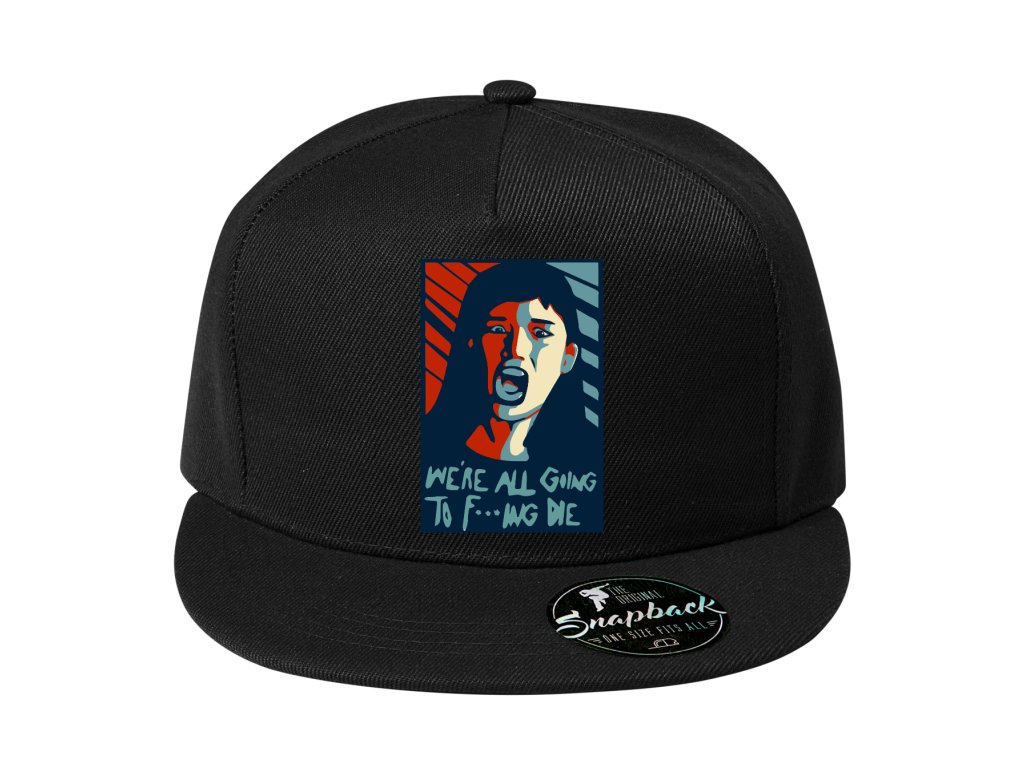 Snapback šiltovka Všetci zomrieme