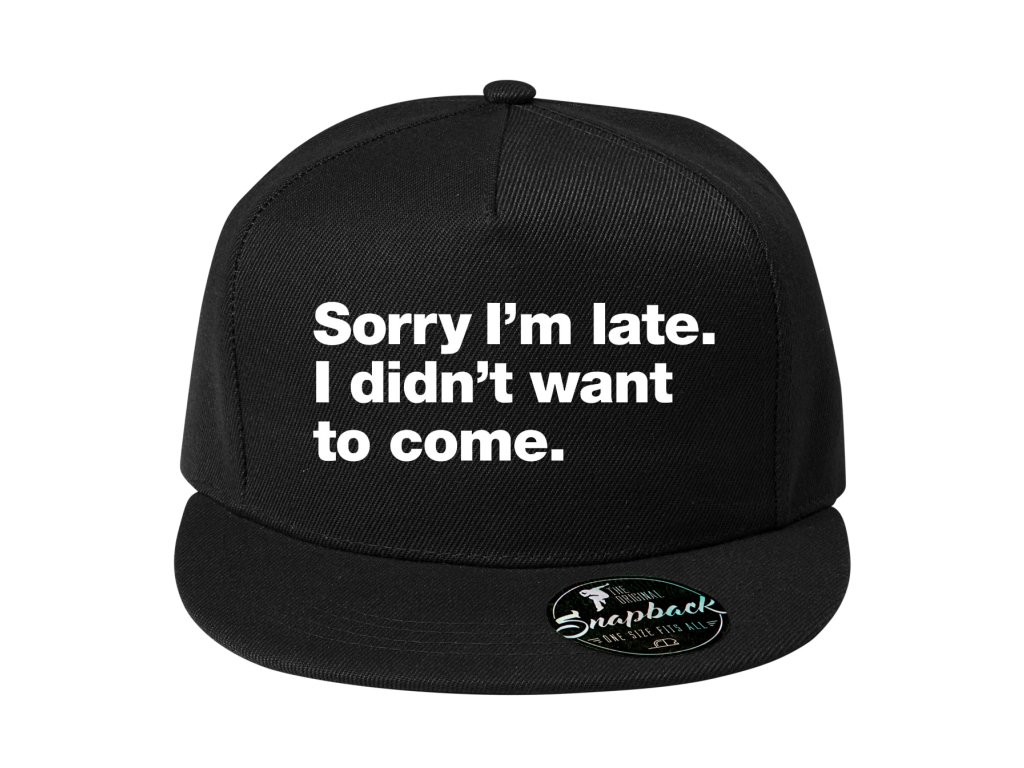 Snapback Prepáčte meškanie, vôbec som nechcel prísť