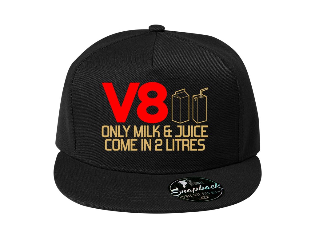 Snapback V8 Len mlieko a džús patria do dvojlitrovej fľaše