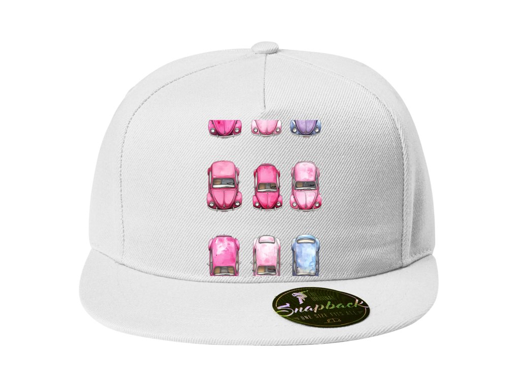 VW Beetle snapback v pastelových farbách
