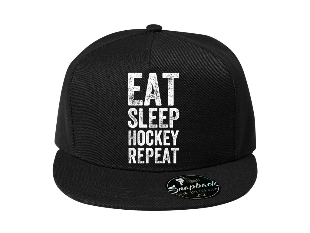 Snapback Eat Sleep Hockey and Again