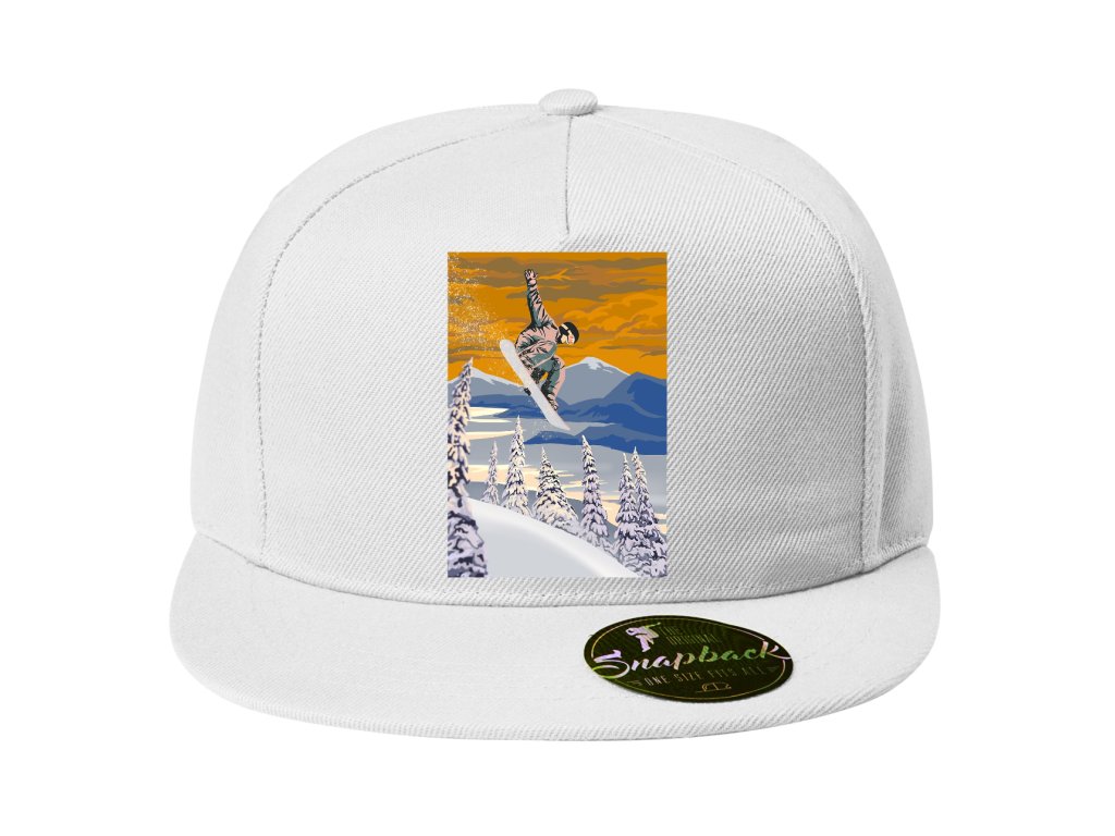 Snapback snowboard túra