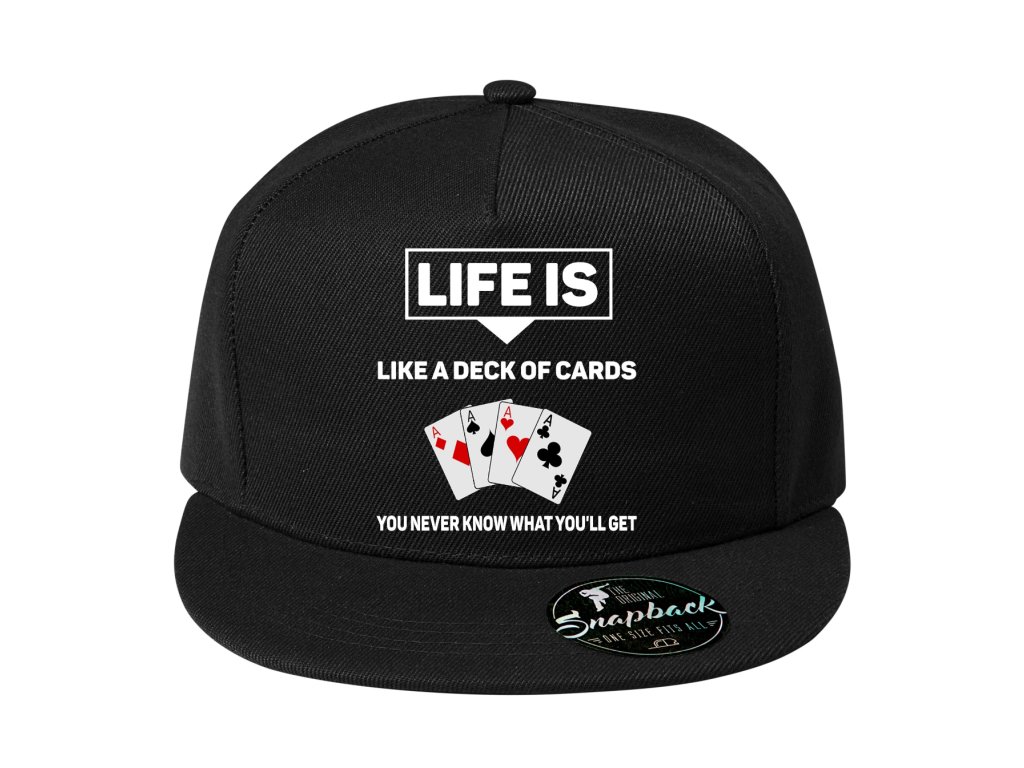 Snapback Život je ako balíček kariet - nikdy nevieš, aké karty dostaneš