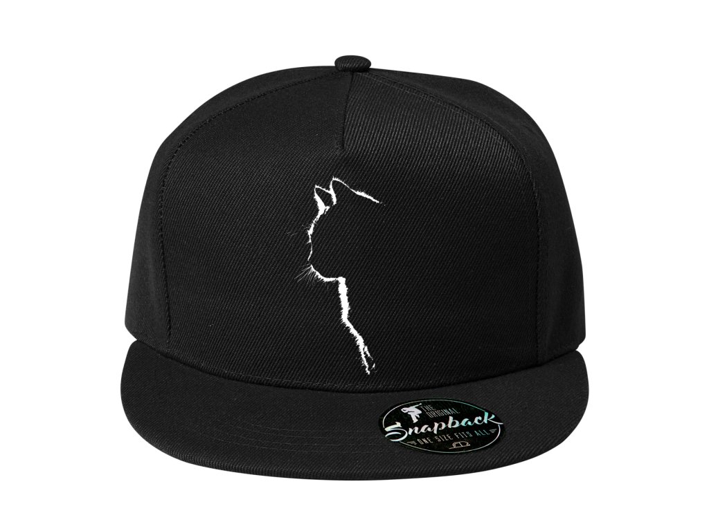 Snapback mačacia silueta