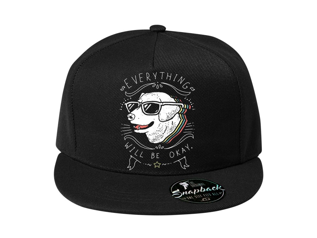 Snapback Pes Všetko bude v poriadku