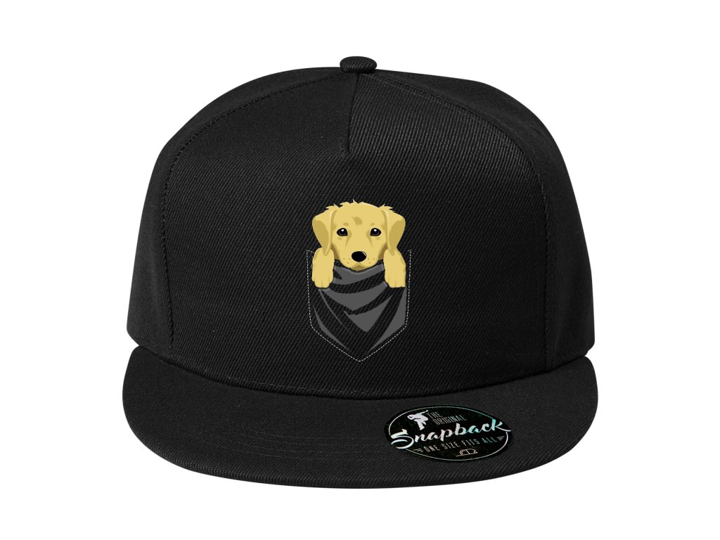 Snapback Golden Retriever s vreckom