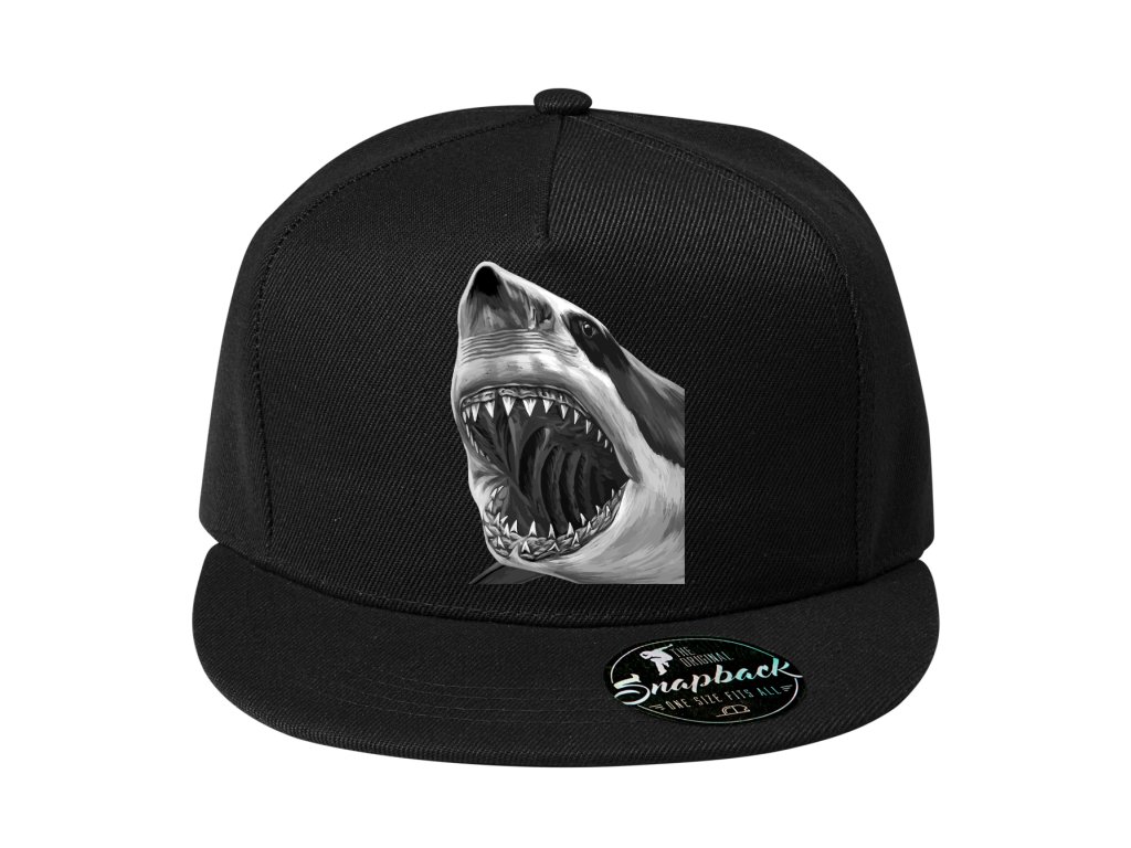 Snapback Biely žralok