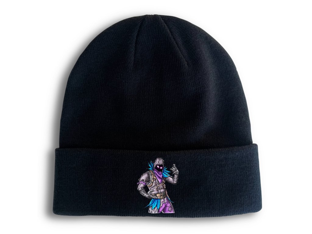 Raven zimná pletená čiapka - Fortnite skin