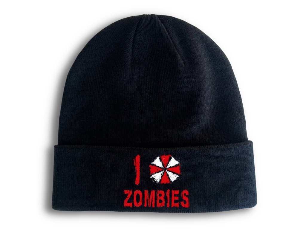 Zimná pletená čiapka Resident Evil - Milujem zombie