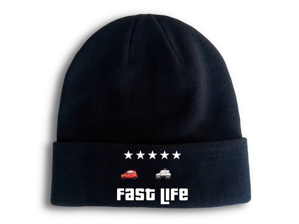 Zimná pletená čiapka Fast Life GTA