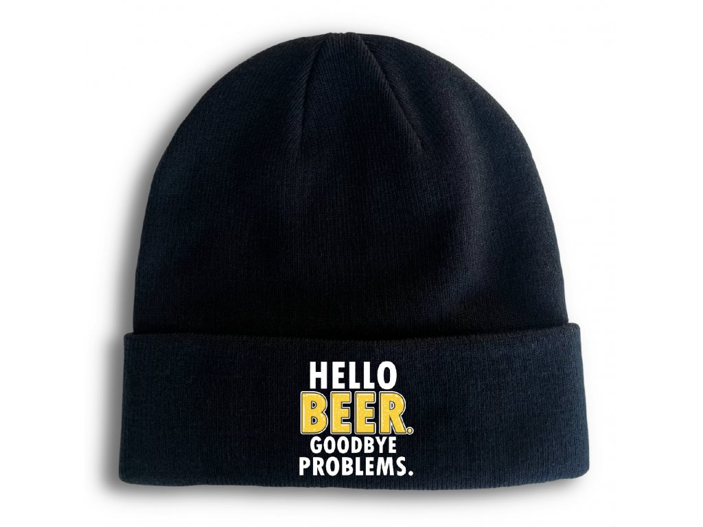 Pletená zimná čiapka Hello Beer - Problémy bokom