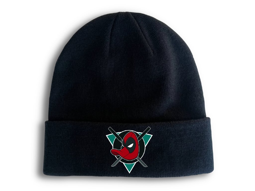 Anaheim Ducks Majestic pletená zimná čiapka - Deadpool paródia