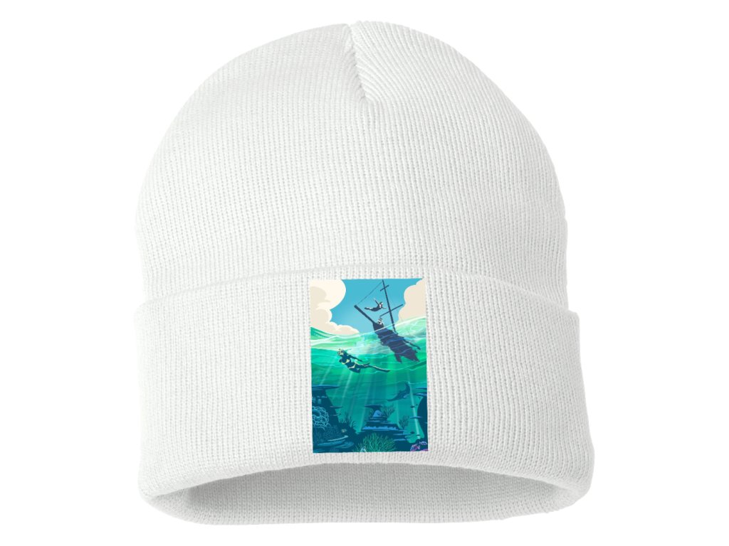 Pletená zimná čiapka na potápanie