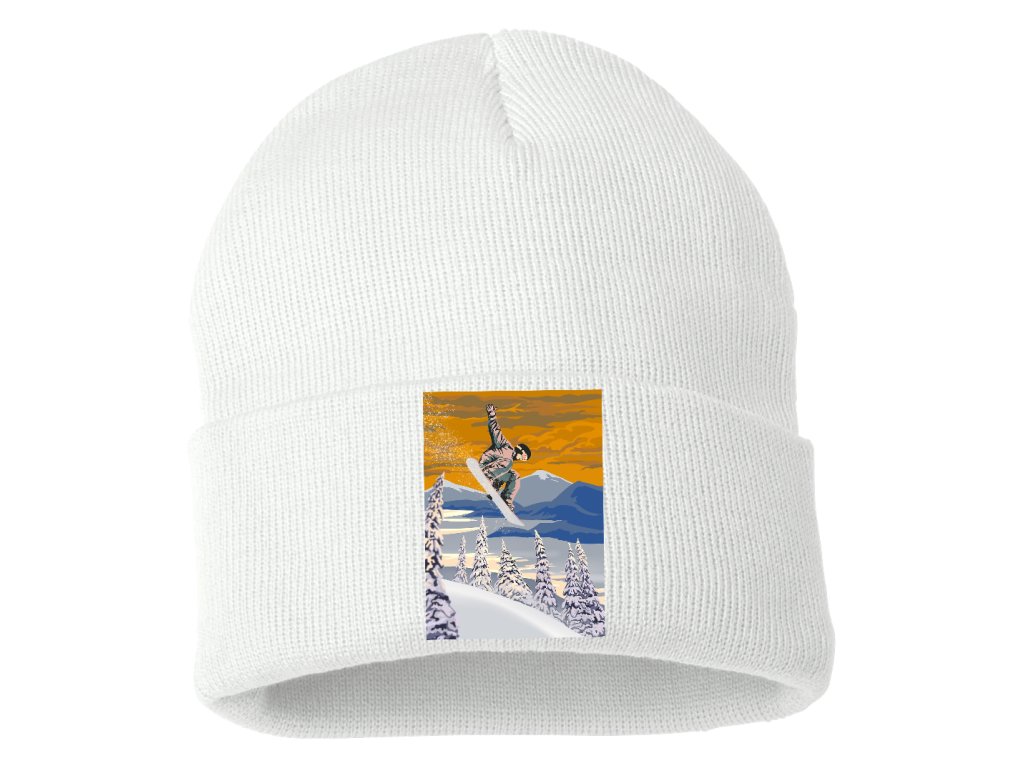 Pletená zimná čiapka na snowboarding