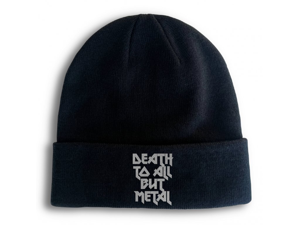 Pletená zimná čiapka Smrť všetkému okrem metalu