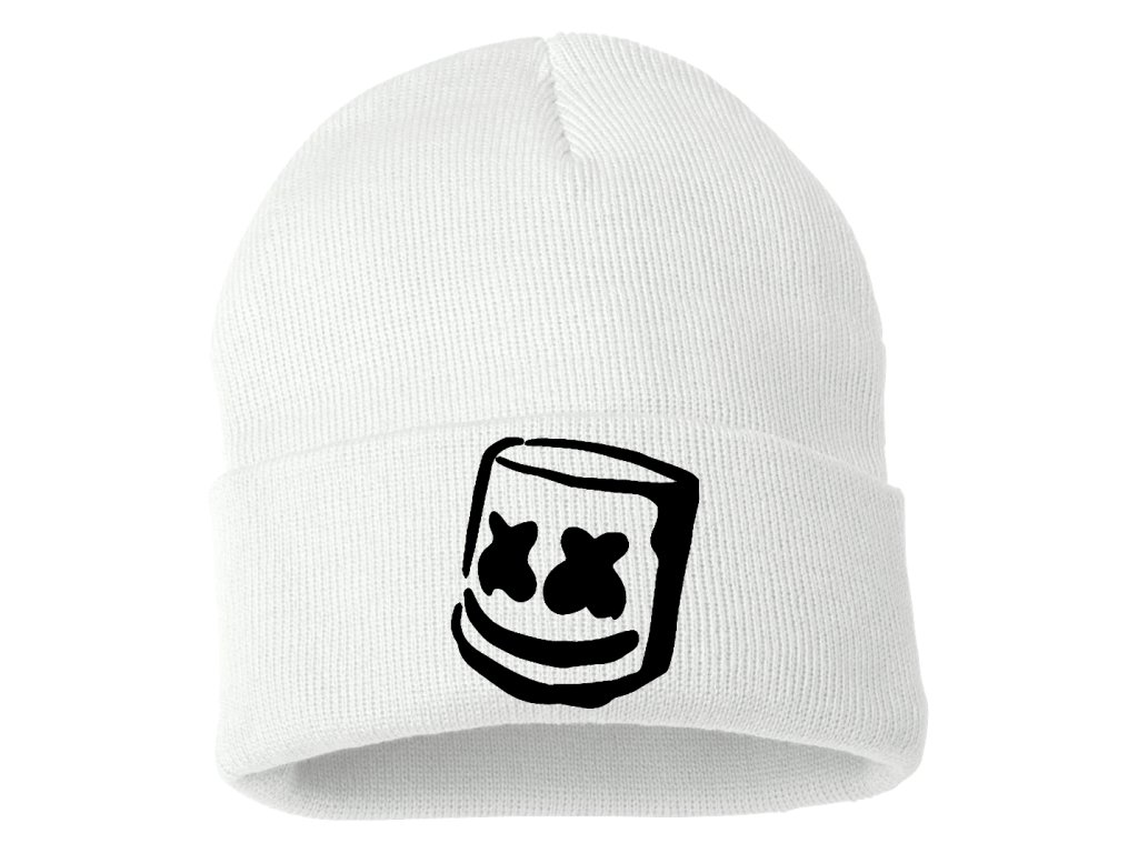 Pletená zimná čiapka Marshmello úsmev
