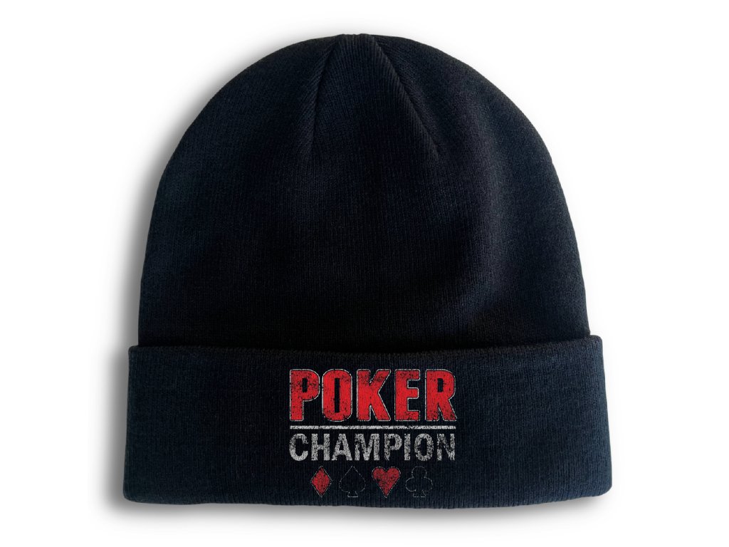 Pletená zimná čiapka Poker Šampión