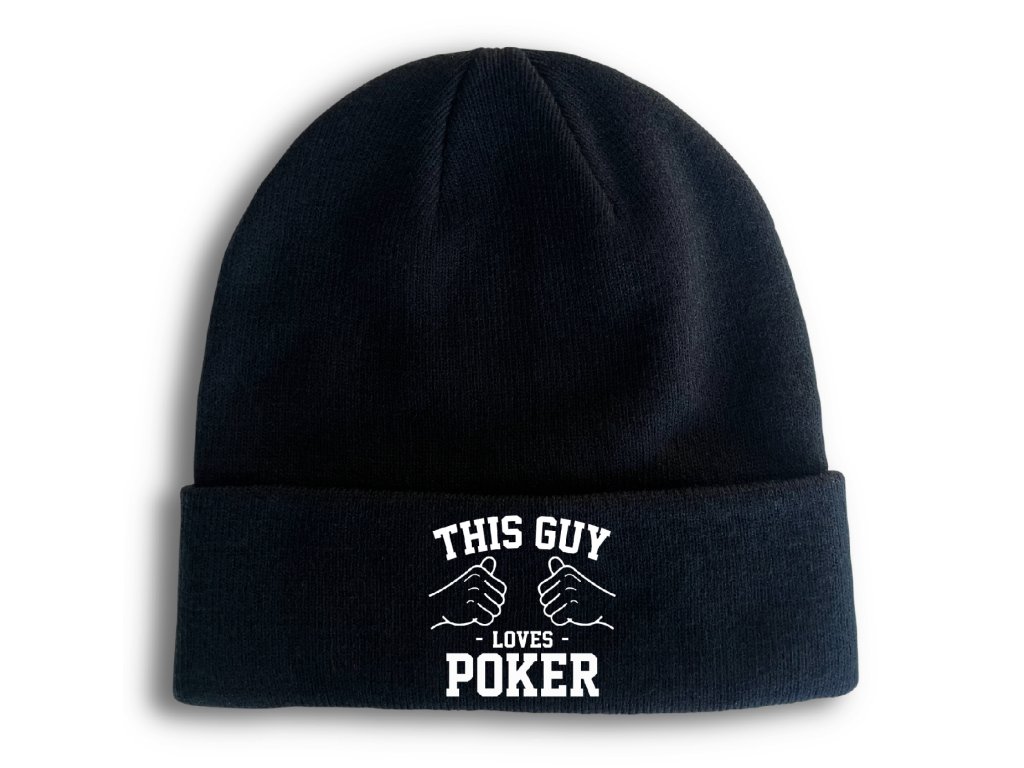 Pletená zimná čiapka Táto osoba miluje poker