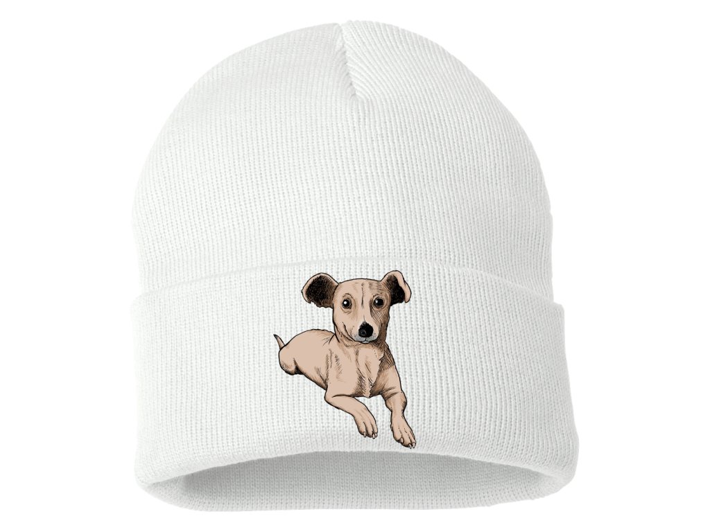 Chiweenie pletená zimná čiapka