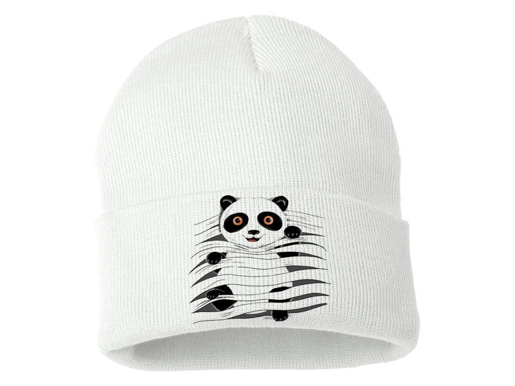 Pletená zimná čiapka Malá panda