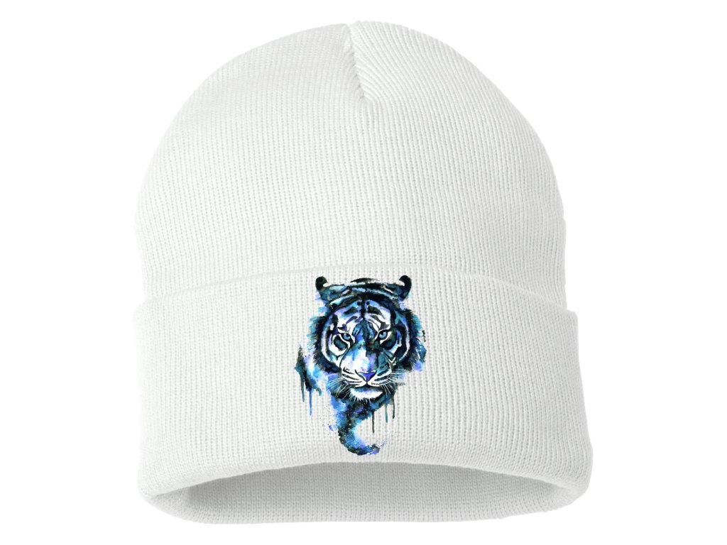 Pletená zimná čiapka Modrý Tiger