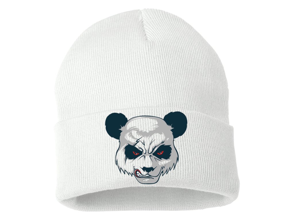 Pletená zimná čiapka Angry panda