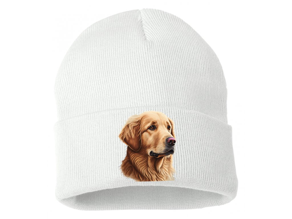 Pletená zimná čiapka Golden Retriever