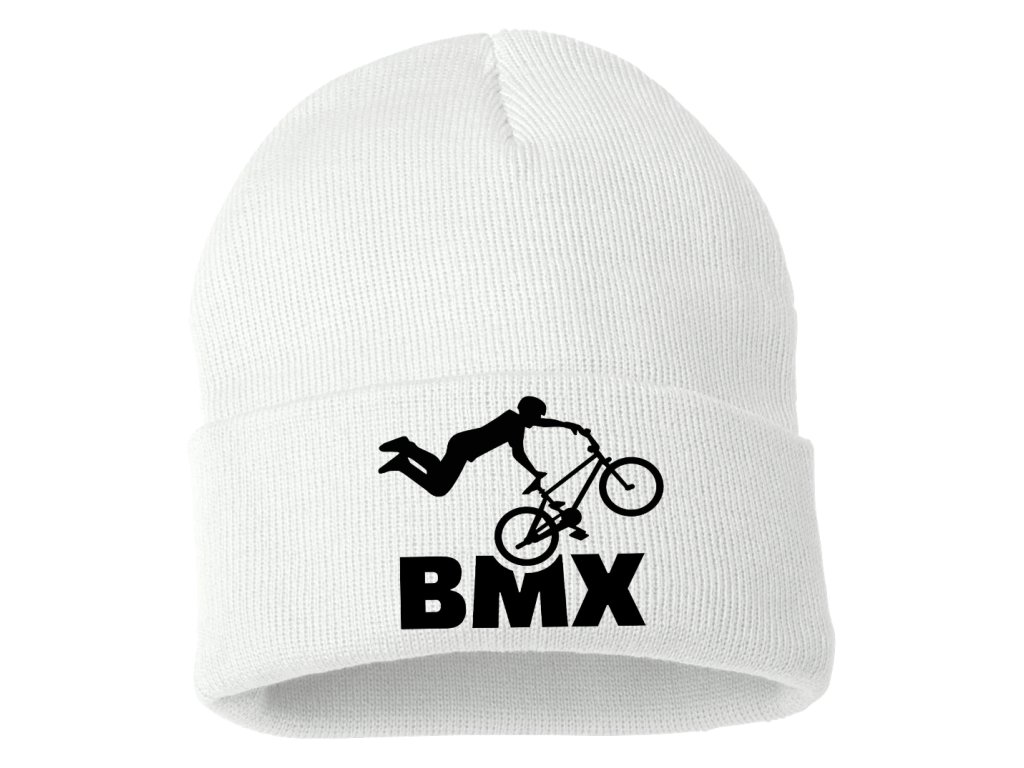 Pletená zimná čiapka na BMX