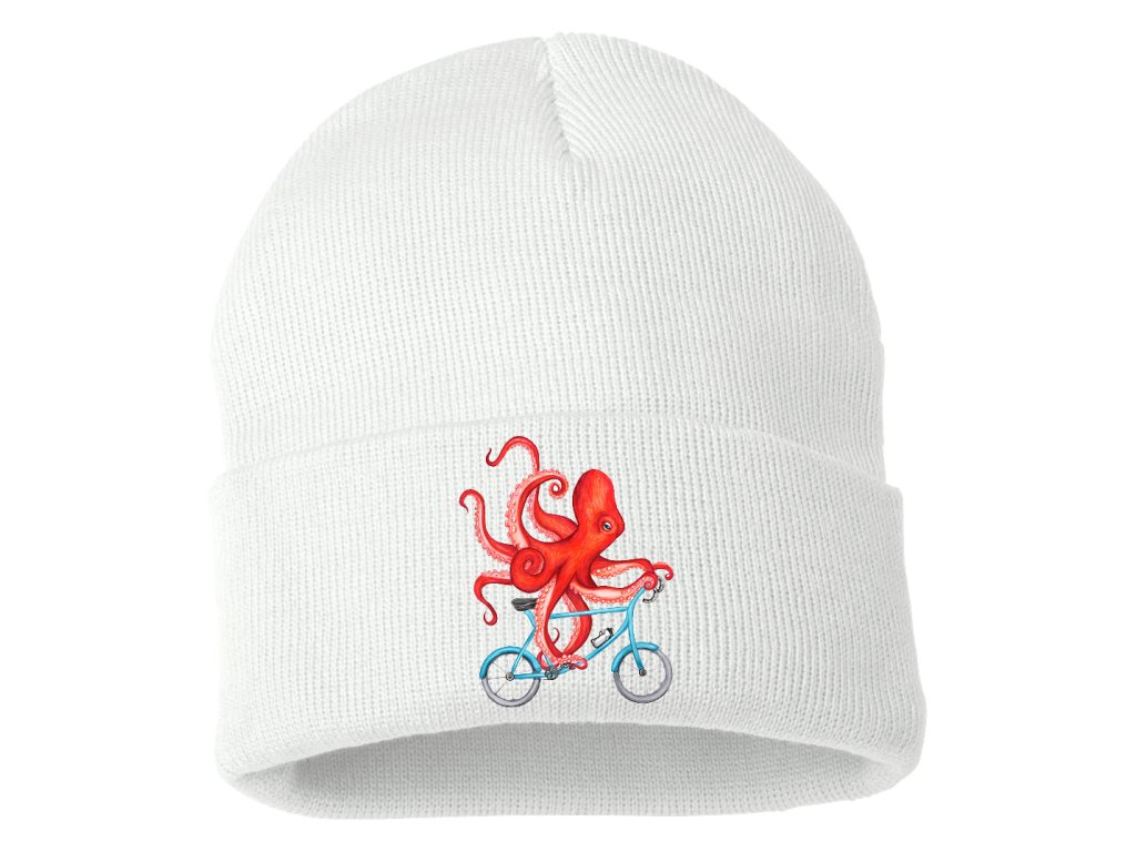 Pletená zimná čiapka Cyklista Chobotnica