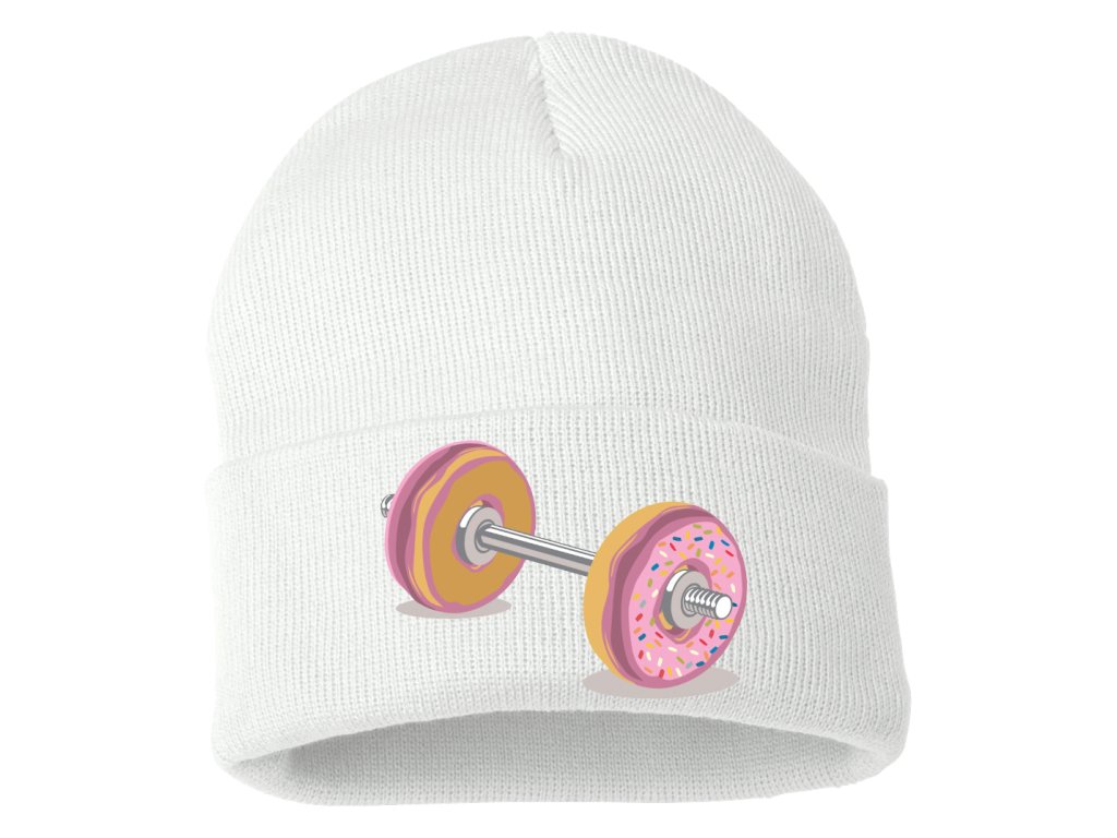Zimná pletená čiapka Činkový donut