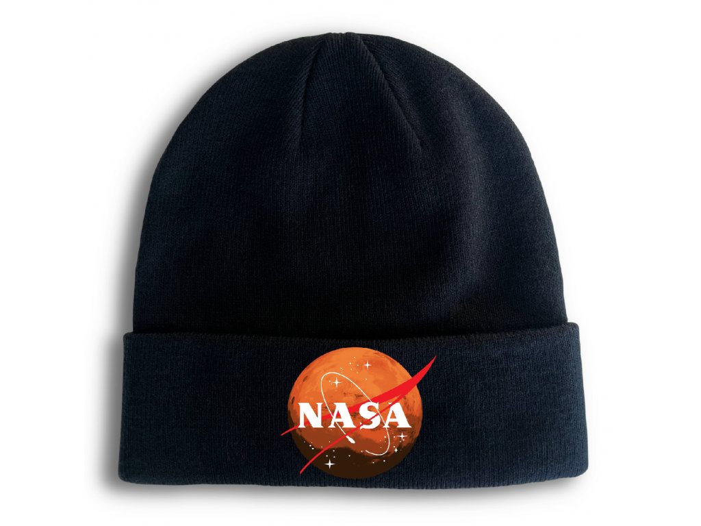 Zimná pletená čiapka Cesta na Mars NASA