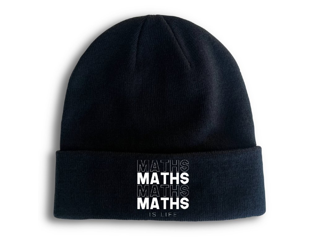 Zimná pletená čiapka Matematika život