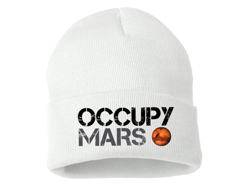 Zimná pletená čiapka Occupy Mars
