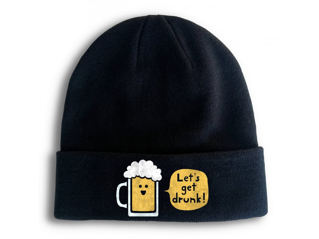 Pletená zimná čiapka Pivo, opime sa
