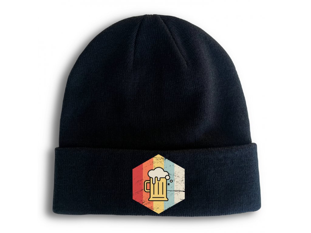 Pletená zimná čiapka Pivo retro
