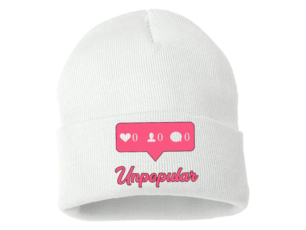 Pletená zimná čiapka Nepopulárny instagram