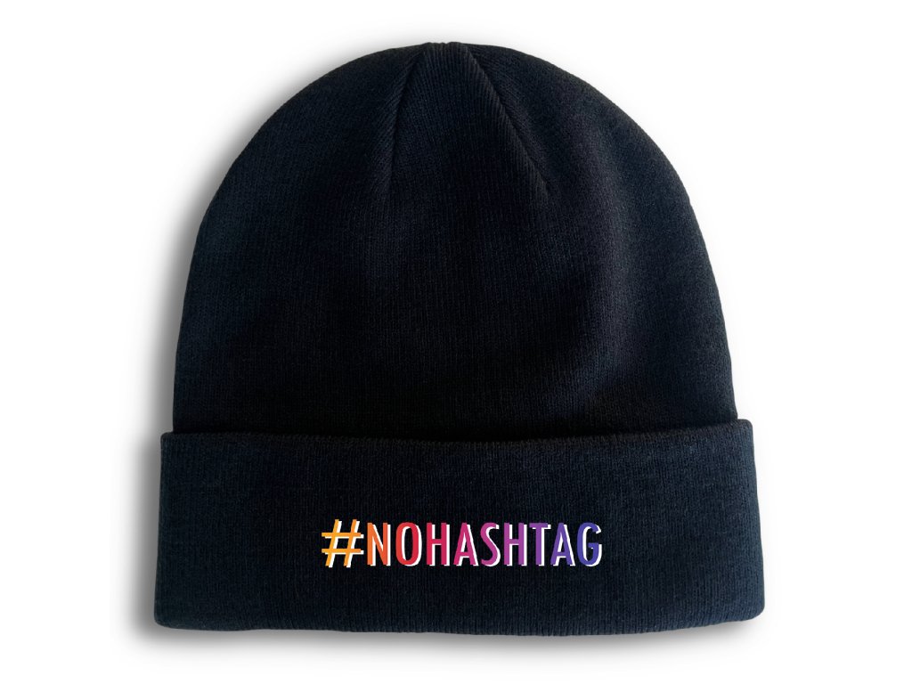 Pletená zimná čiapka Žiadny hashtag