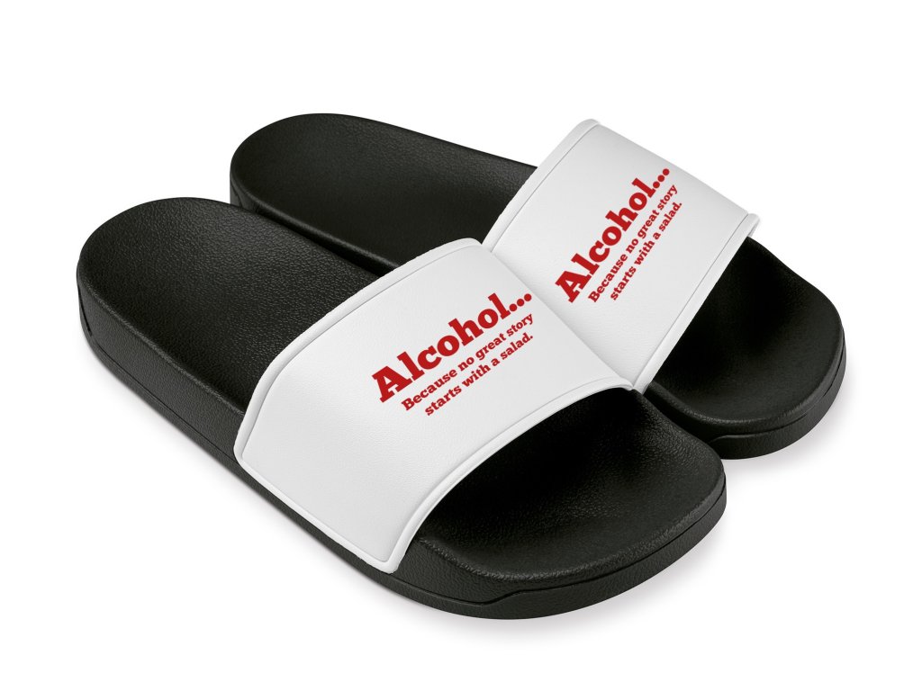 Šľapky Alkohol skvelé príbehy
