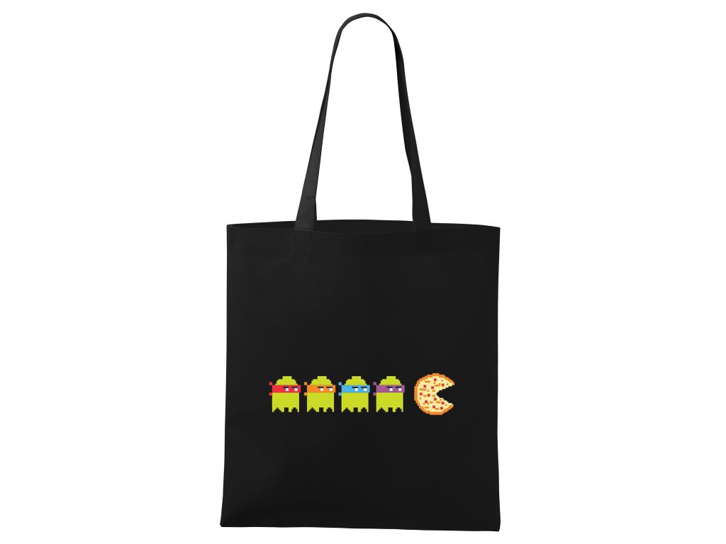 Pac-Man miluje pizzu ako ninja nákupnú tašku