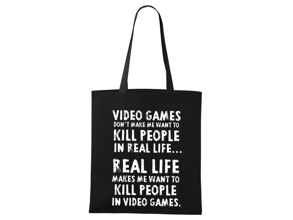 Nákupná taška Videohry Zabíjaj