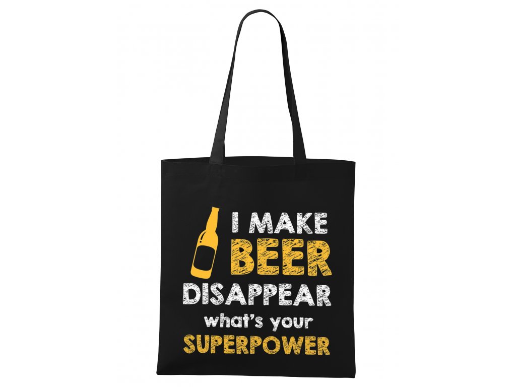 Nákupná taška hodiny Odstránim pivo a Aká je tvoja superschopnosť?